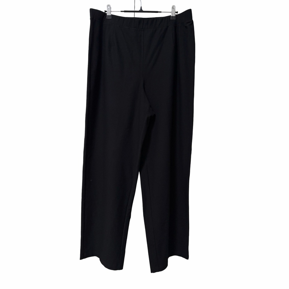 Eileen Fisher Crepe Slim Stretch Ankle Pants Size 1X Black Minimalist‎ Capsule